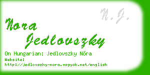 nora jedlovszky business card